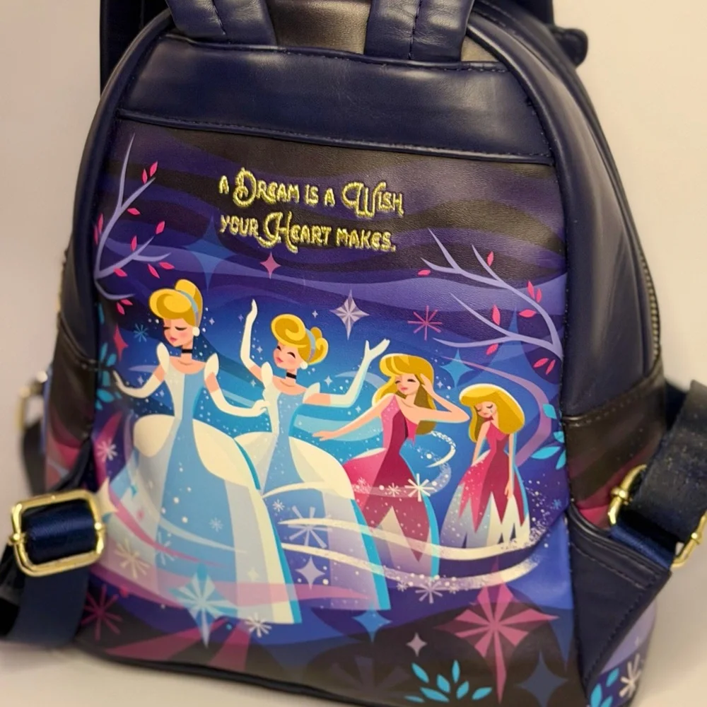 Disney Parks Cinderella Castle Carriage Loungefly Mini Backpack